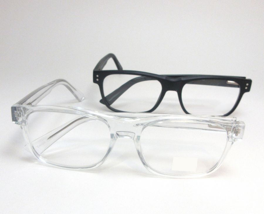 super hip see through or matte black extra wide reading glasses